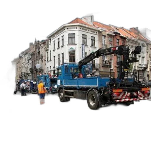 staff, building, city street, busy, city, street, blue, crane transparent PNG cut-out