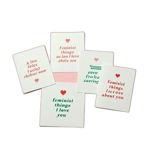 five, cards, text, feminist transparent PNG cut-out