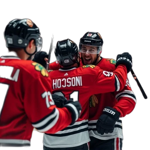 blackhawks, fans, embrace, their, players, celebrate transparent PNG cut-out