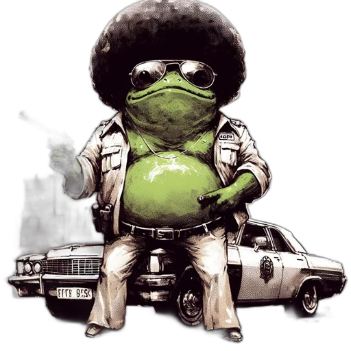 car, jacket, robot, concept art, comic book art, cartoon, photorealistic, frog transparent PNG cut-out