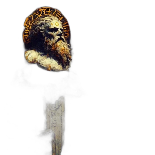 staff, sword, creature, face, concept art, fantasy art, photorealistic, pixel art transparent PNG cut-out