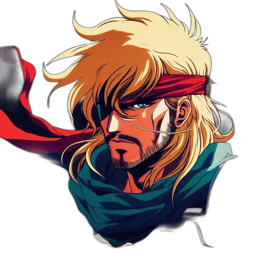 weapon, mask, concept art, pixel art, anime, comic book art, red, animated transparent PNG cut-out