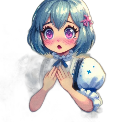 staff, dress, robot, face, anime, watercolor, pixel art, concept art transparent PNG cut-out