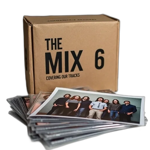 stack, cds, placed, surface, cardboard, box, labeled, mix transparent PNG cut-out