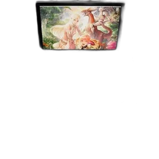 fantasy art, sleek, modern, workspace, featuring, dual-keyboard, setup, laptop transparent PNG cut-out