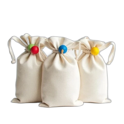 row, white, fabric, bags, mesh, texture, each, wooden transparent PNG cut-out