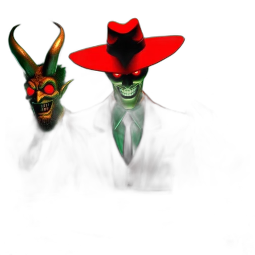 mask, hat, staff, concept art, fantasy art, 3d render, pixel art, fog transparent PNG cut-out
