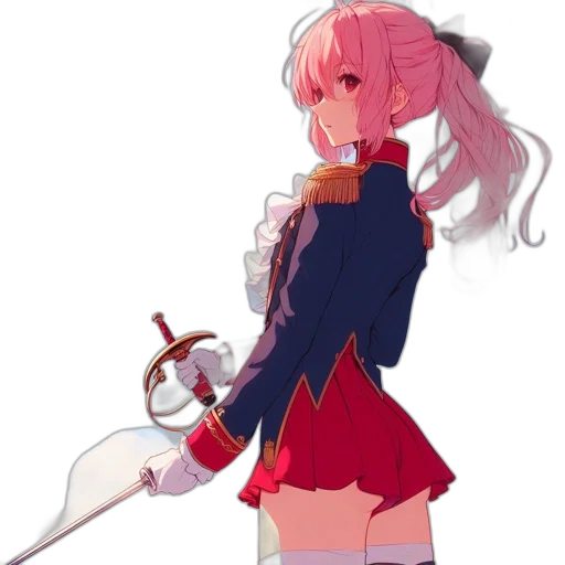 staff, weapon, sword, jacket, anime, concept art, pixel art, fantasy art transparent PNG cut-out