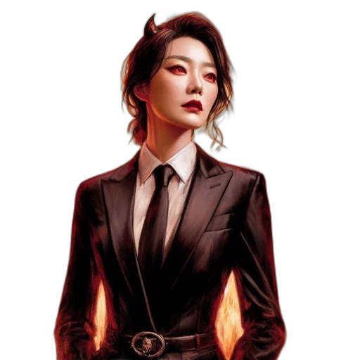 staff, jacket, concept art, comic book art, photorealistic, pixel art, fire, dark transparent PNG cut-out