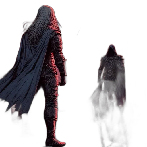 mask, concept art, fantasy art, comic book art, 3d render, fog, red, dark transparent PNG cut-out