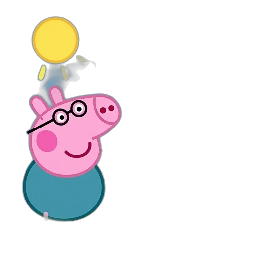 concept art, 3d render, peppa, pig transparent PNG cut-out