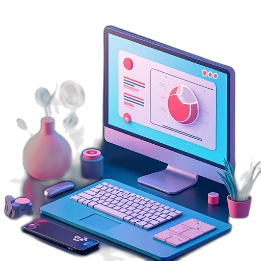 jewelry, staff, 3d render, vaporwave transparent PNG cut-out