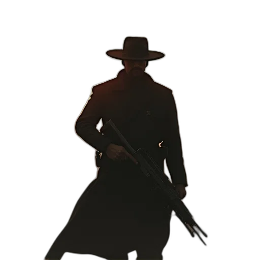hat, staff, weapon, jacket transparent PNG cut-out