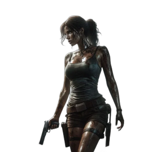 weapon, concept art, 3d render, pixel art, comic book art, dense, jungle, setting transparent PNG cut-out