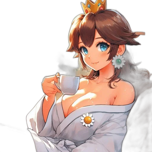 dress, crown, jewelry, staff, concept art, fantasy art, anime, pixel art transparent PNG cut-out