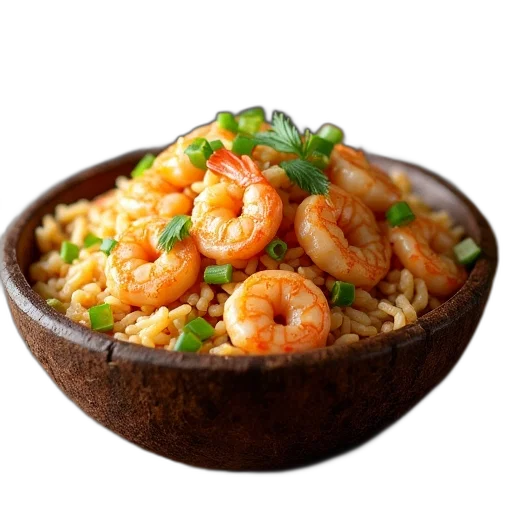 food, photorealistic, shrimp, fried transparent PNG cut-out