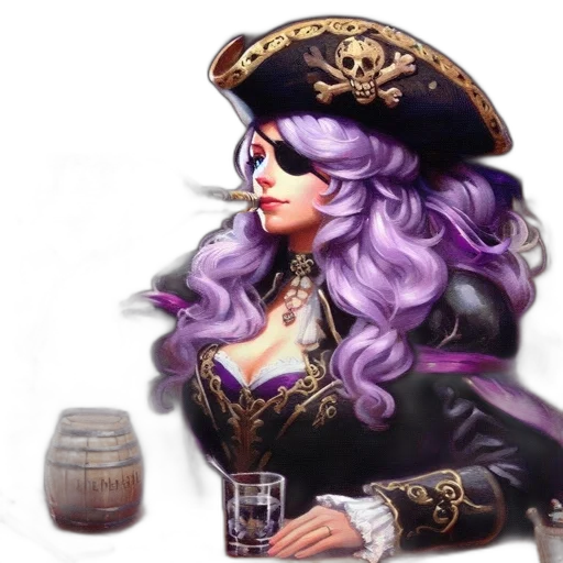 hat, fantasy art, concept art, pixel art, photorealistic, woman, long, wavy transparent PNG cut-out