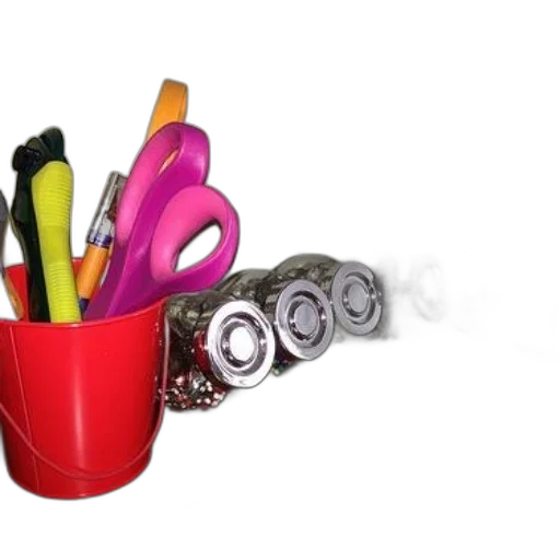 staff, jewelry, weapon, furniture, 3d render, photorealistic, red, bucket transparent PNG cut-out