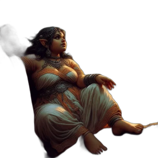 dress, concept art, fantasy art, photorealistic, 3d render, fog, fire, underwater transparent PNG cut-out