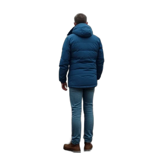 jacket, staff, face, umbrella, 3d render, concept art, photorealistic, blue transparent PNG cut-out