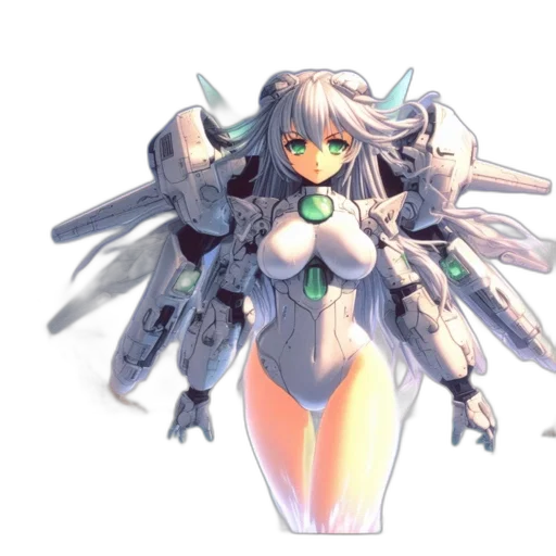 robot, weapon, dress, concept art, anime, 3d render, pixel art, pastel transparent PNG cut-out