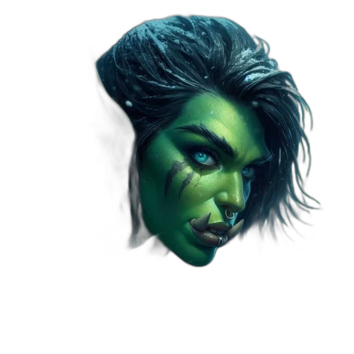 mask, face, creature, staff, photorealistic, concept art, fantasy art, 3d render transparent PNG cut-out