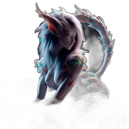 dragon, creature, staff, animal, fantasy art, concept art, pixel art, anime transparent PNG cut-out