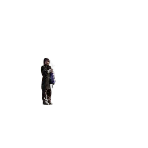 robot, jacket, weapon, staff transparent PNG cut-out