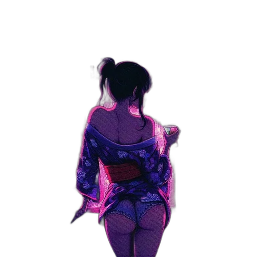 dress, jacket, umbrella, flower, watercolor, vaporwave, cyberpunk, concept art transparent PNG cut-out