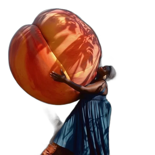 dress, umbrella, staff, mask, 3d render, concept art, photorealistic, outer space transparent PNG cut-out