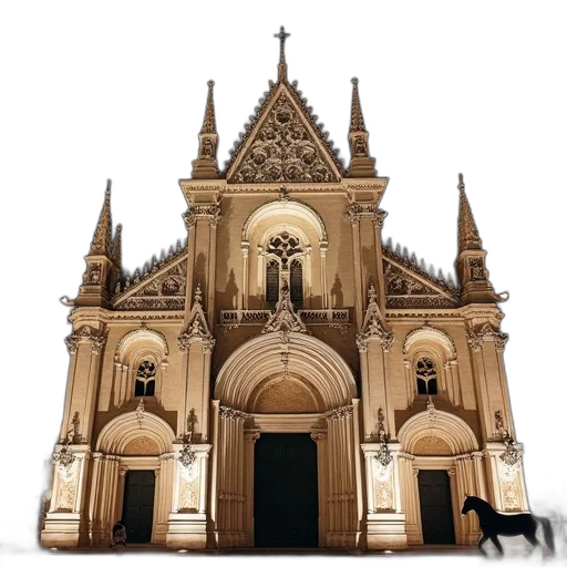 building, crown, 3d render, photorealistic, concept art, majestic, cathedral, intricate transparent PNG cut-out