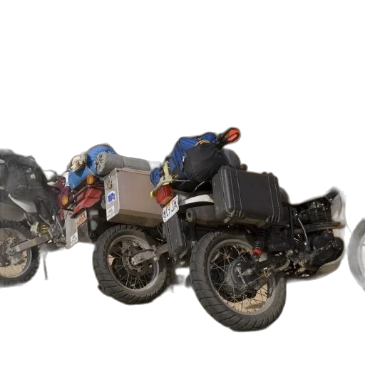 3d render, concept art, three, motorcycles, parked, front, building, arches transparent PNG cut-out