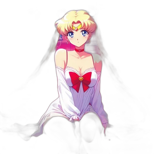 dress, crown, robot, flower, anime, pixel art, concept art, watercolor transparent PNG cut-out