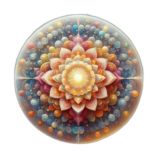 jewelry, flower, umbrella, watercolor, fantasy art, outer space, pastel, mandala-like transparent PNG cut-out