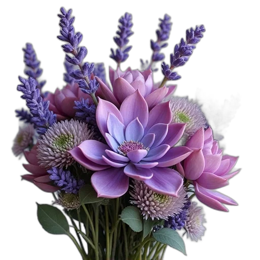 flower, crown, photorealistic, 3d render, pastel, blue, colorful, dark transparent PNG cut-out