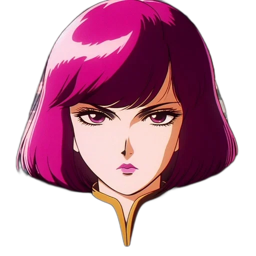face, staff, jacket, crown, anime, cartoon, comic book art, concept art transparent PNG cut-out