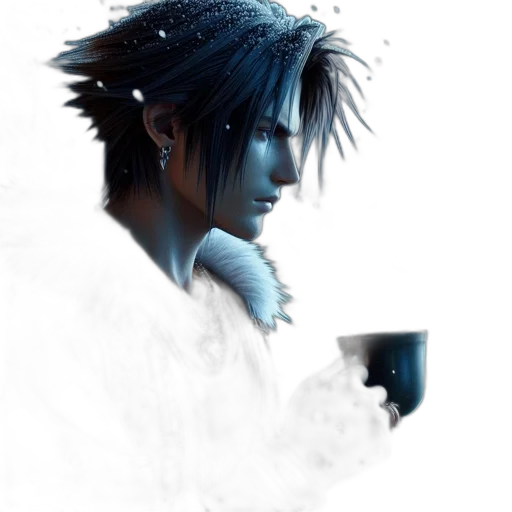 face, dragon, concept art, fantasy art, photorealistic, cyberpunk, snow, blue transparent PNG cut-out