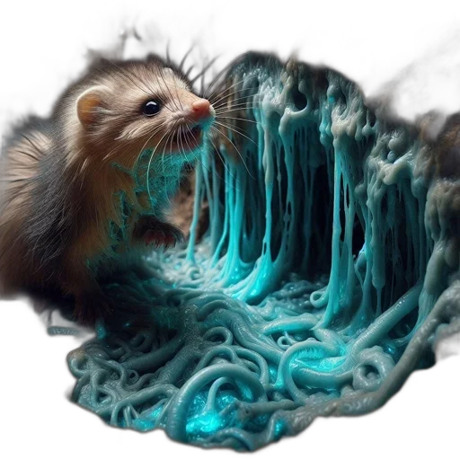 creature, animal, hair, dragon, concept art, photorealistic, 3d render, fantasy art transparent PNG cut-out