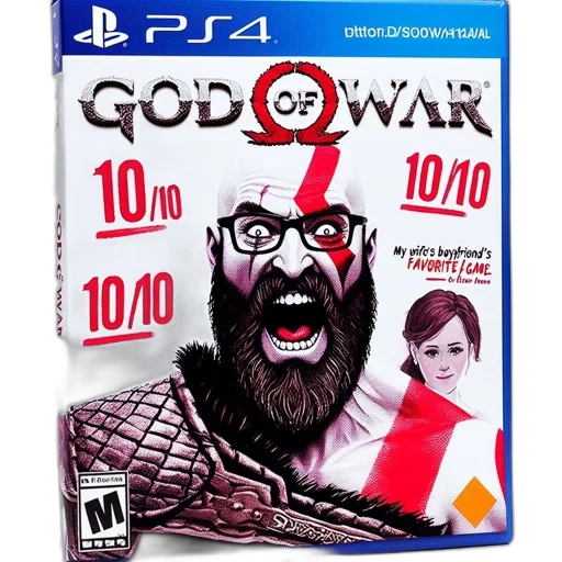 concept art, cartoon, cover, art, god, war, ps4, version transparent PNG cut-out