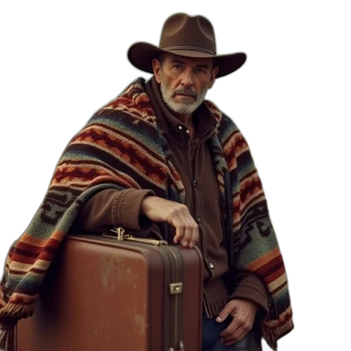 jacket, hat, staff, concept art transparent PNG cut-out