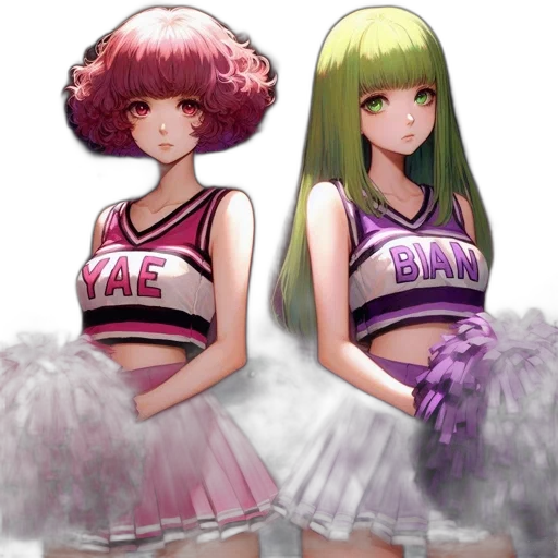 hair, anime, concept art, fantasy art, pixel art, neon, monochrome, pastel transparent PNG cut-out