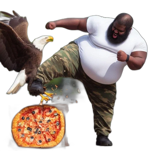 food, animal, concept art, man, about, kick, pizza, box transparent PNG cut-out
