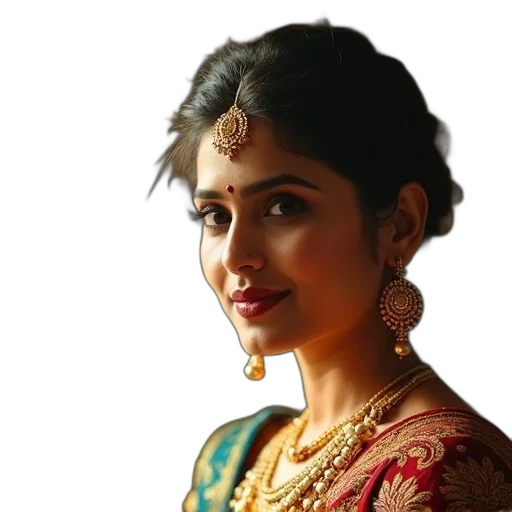 jewelry, face, crown, oil painting, photorealistic, pencil sketch, golden, tamil transparent PNG cut-out