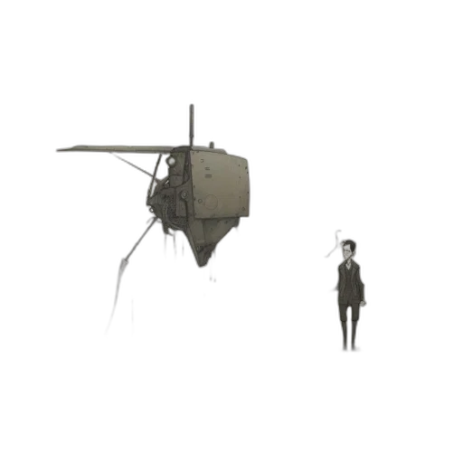 robot, umbrella, creature, weapon, concept art, pixel art, 3d render, fantasy art transparent PNG cut-out