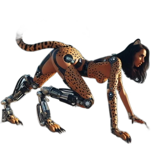 robot, animal, creature, weapon, concept art, 3d render, fantasy art, photorealistic transparent PNG cut-out