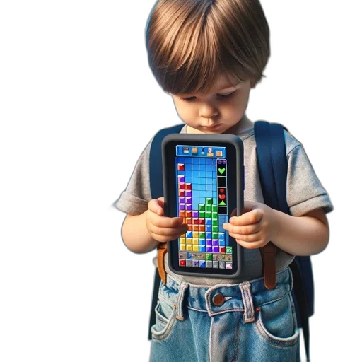 cyberpunk, young, boy, stands, amidst, urban, landscape, absorbed transparent PNG cut-out