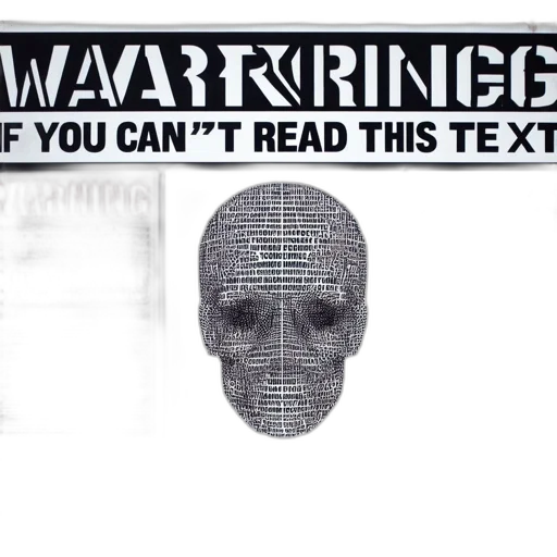 robot, mask, cyberpunk, poster, features, comical, skull, composed transparent PNG cut-out