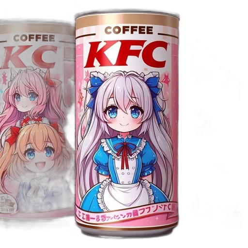 food, bottle, anime, concept art, vaporwave, 3d render, three, cans transparent PNG cut-out