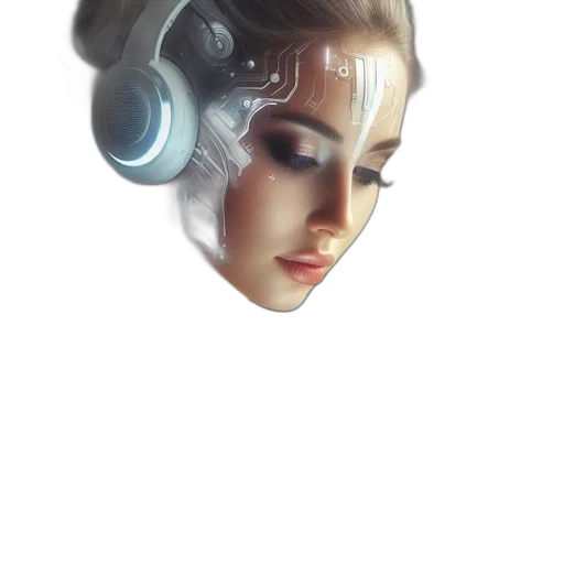 face, mask, robot, crown, photorealistic, oil painting, fantasy art, cyberpunk transparent PNG cut-out