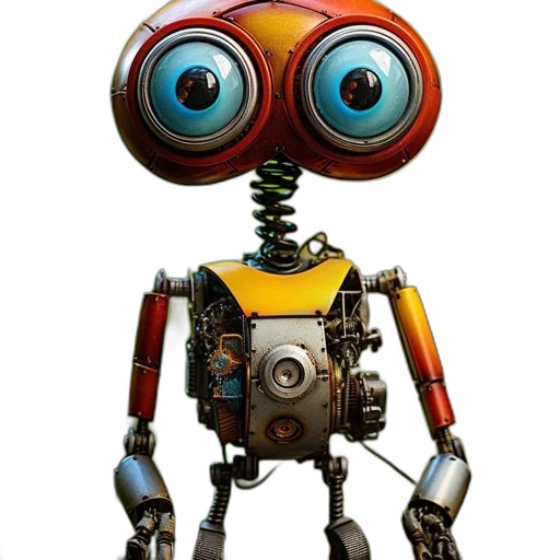 robot, staff, animal, creature, concept art, 3d render, cartoon, comic book art transparent PNG cut-out